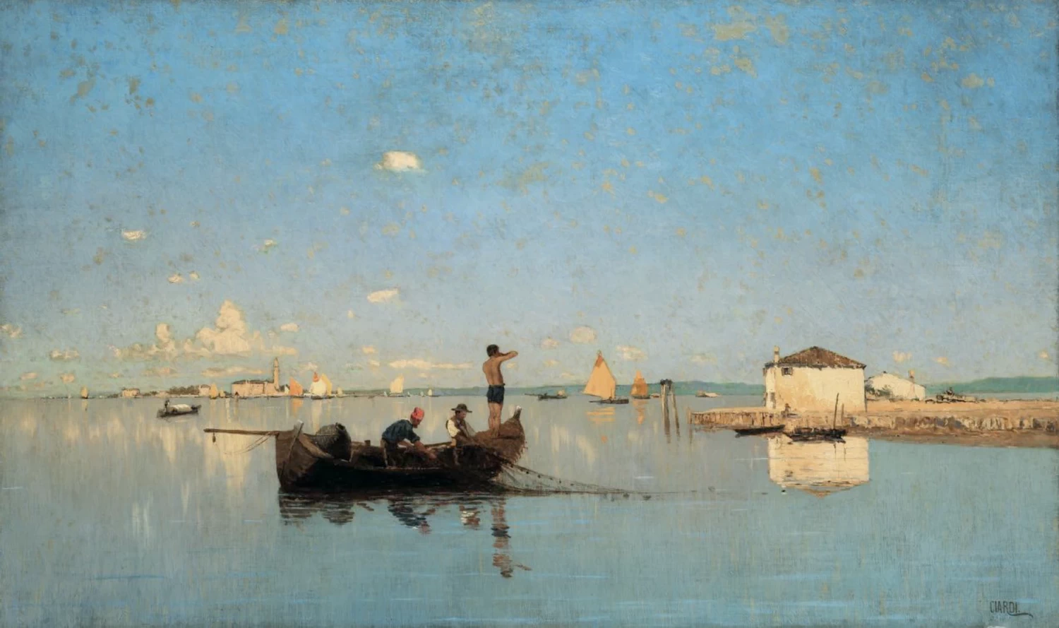 Pescatori in laguna [1880 circa]